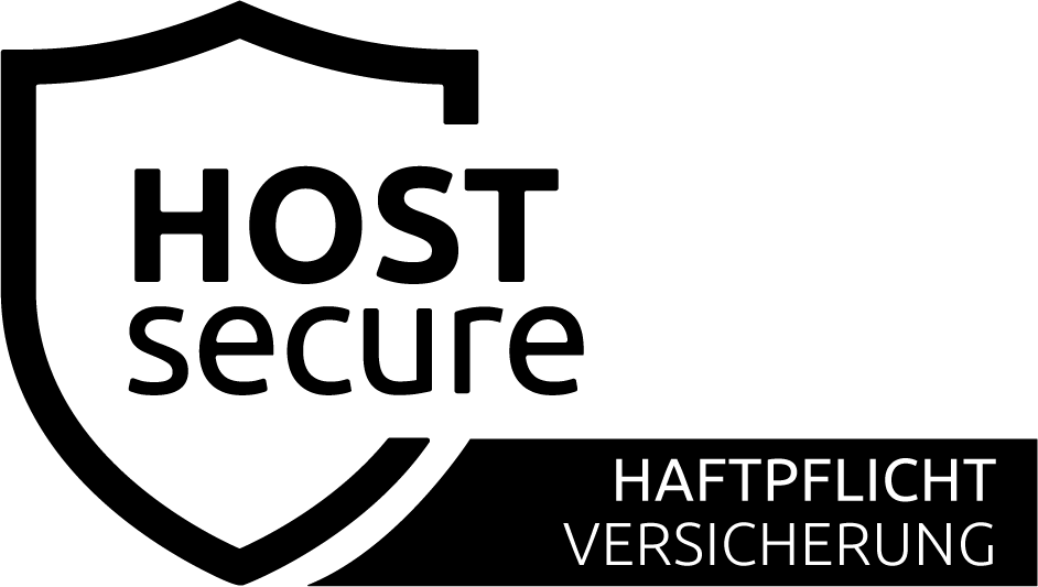 Logo der HOSTsecure Veranstaltungshaftpflichtversicherung